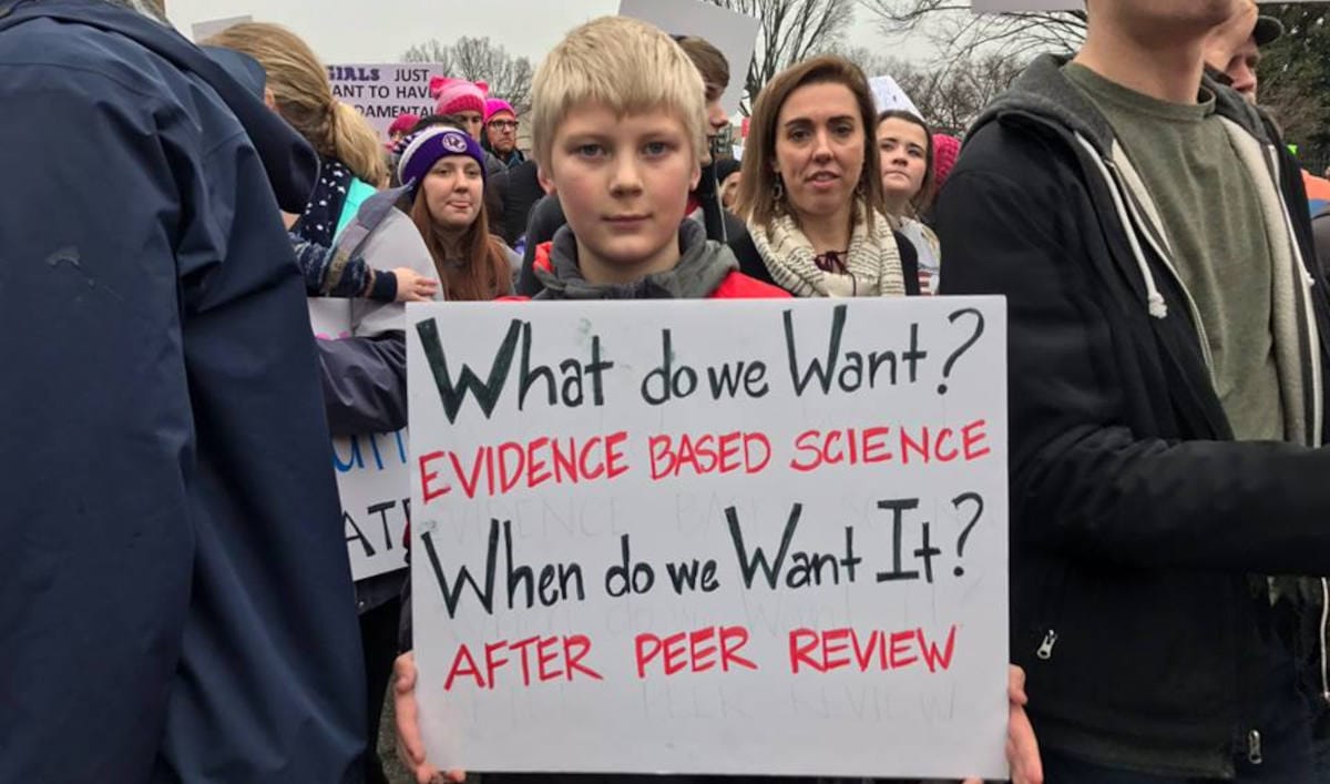 What do we want? Evidence based science. When do we want it? After peer review.
